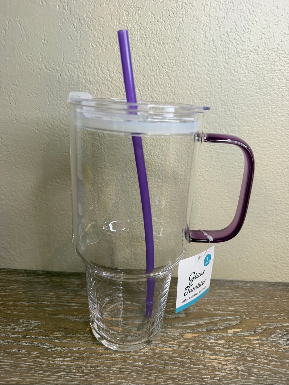 New Summer 2026 Target Bullseye's Playground Clear Glass Tumbler Purple